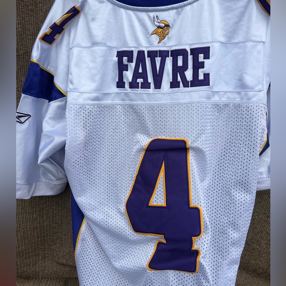Brett Favre Minnesota Vikings NFL Football Jersey Sz M /50 Reebok On Field NWT - Picture 6 of 13